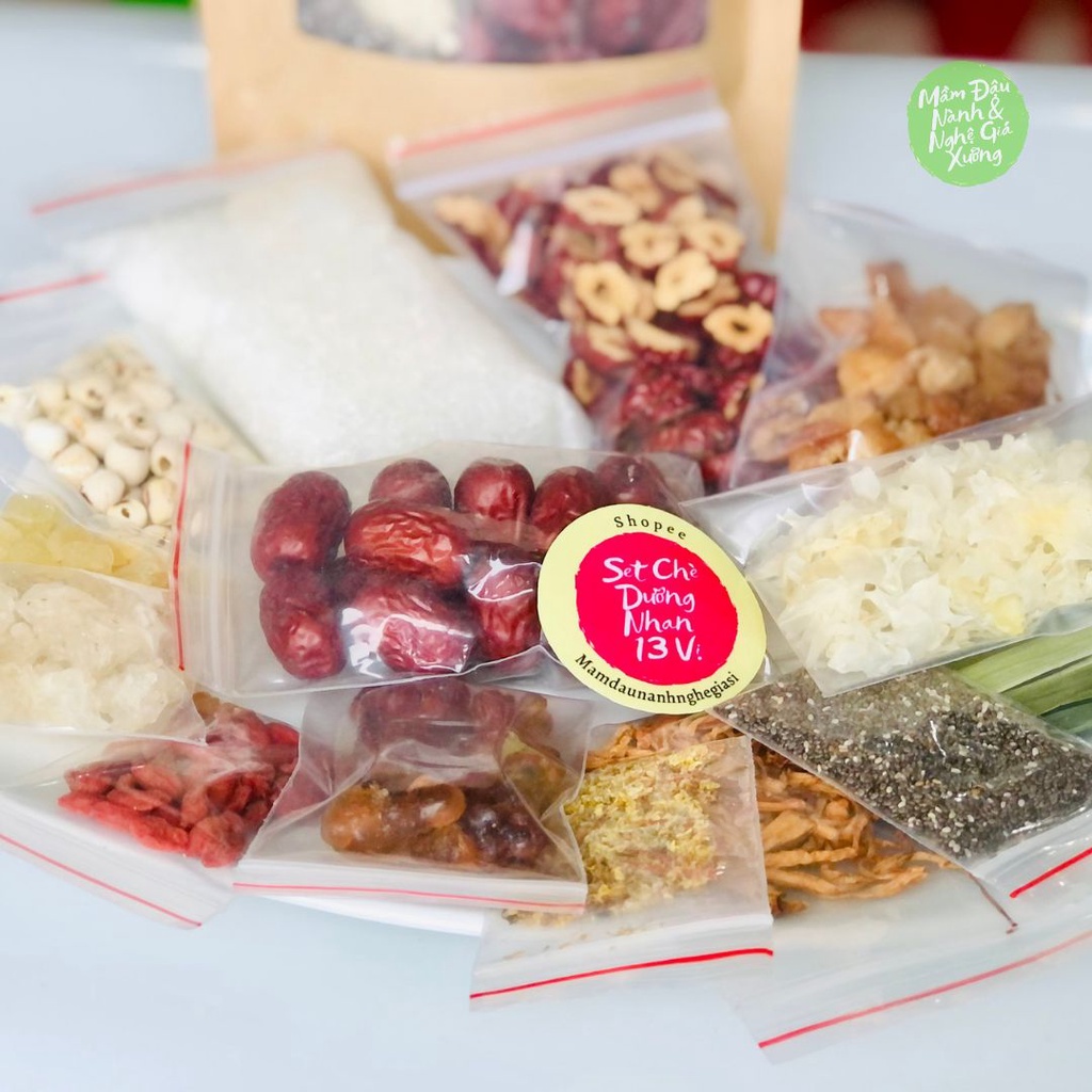 Set Chè Dưỡng Nhan 13 Vị Nấu Được 12-15 Chén Chè Tuyết Yến Dưỡng Nhan