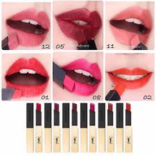 [Có sẵn] Hàng Pháp - Son môi YSL ROUGE PUR COUTURE THE SLIM - hàng xách tay Pháp - đủ bill