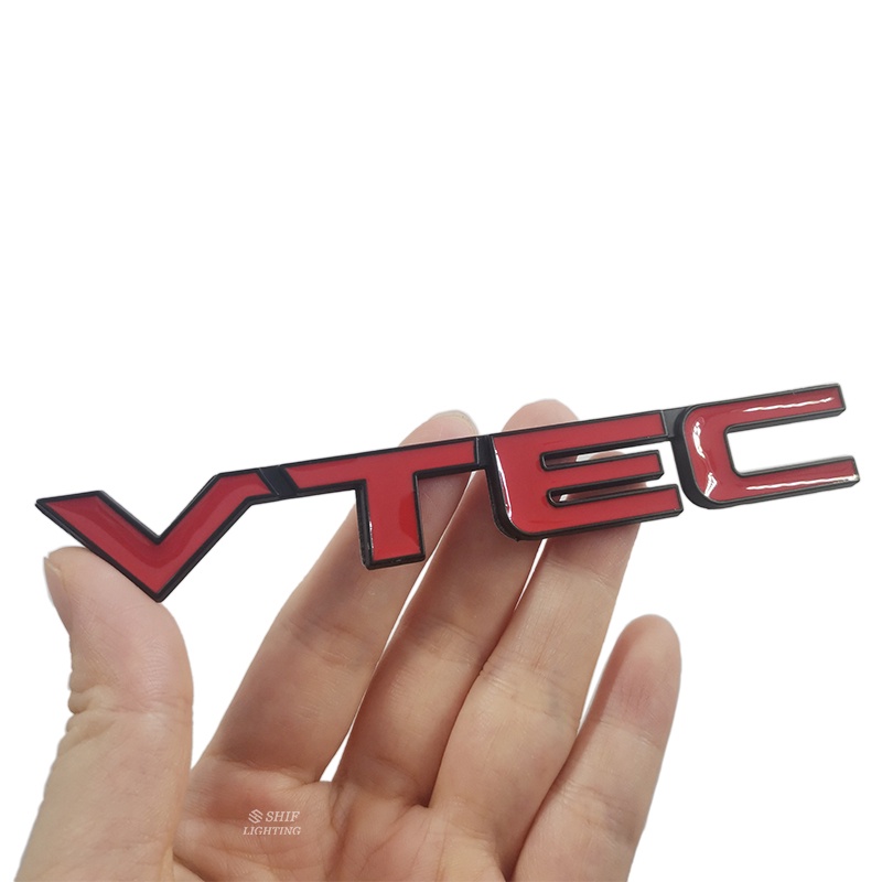 1 X Miếng Dán Kim Loại In Logo VTEC Trang Trí Ô Tô Honda VTEC