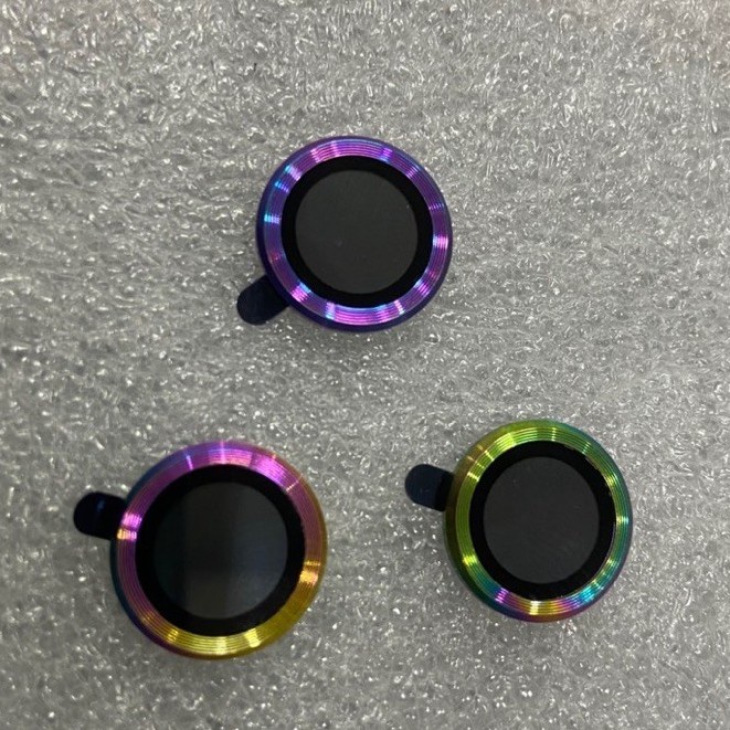 🌟MỚI , 7 MÀU CẦU VỒNG, TITAN GỢN SÓNG 🌟Dán bảo vệ từng mắt Camera cho iPhone 11 / 12 / 13 / MINI / PRO / MAX