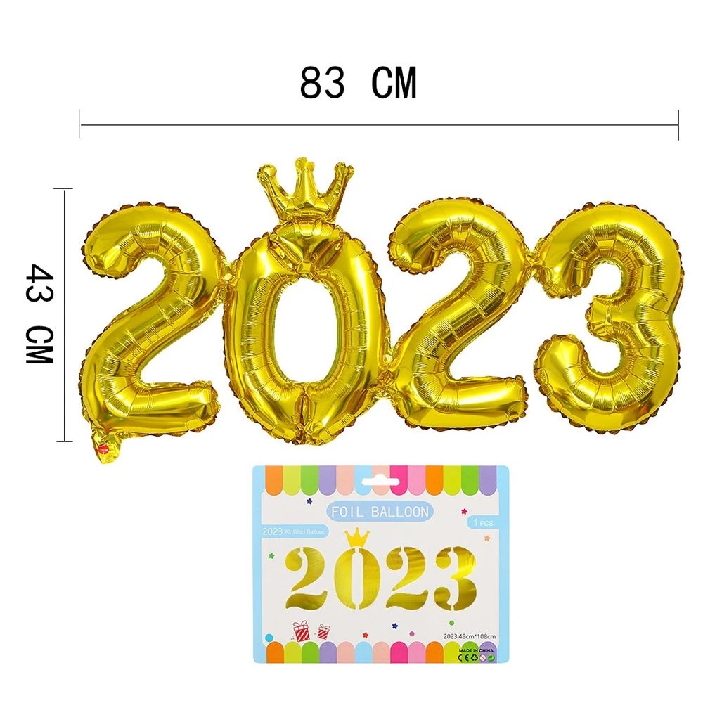 Bong Bóng Nhôm Hình Số 16 inches 2023 Trang Trí Mừng Năm Mới / Sinh Nhật / Tiệc Cưới