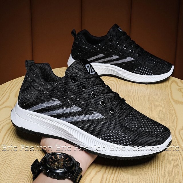 Giày Thể Thao Nam Tập Gym Chạy Bộ Thể Dục Eric Fashion giày sneaker nam hàn quốc cổ thấp 2 màu đen trắng giá rẻ đẹp G685