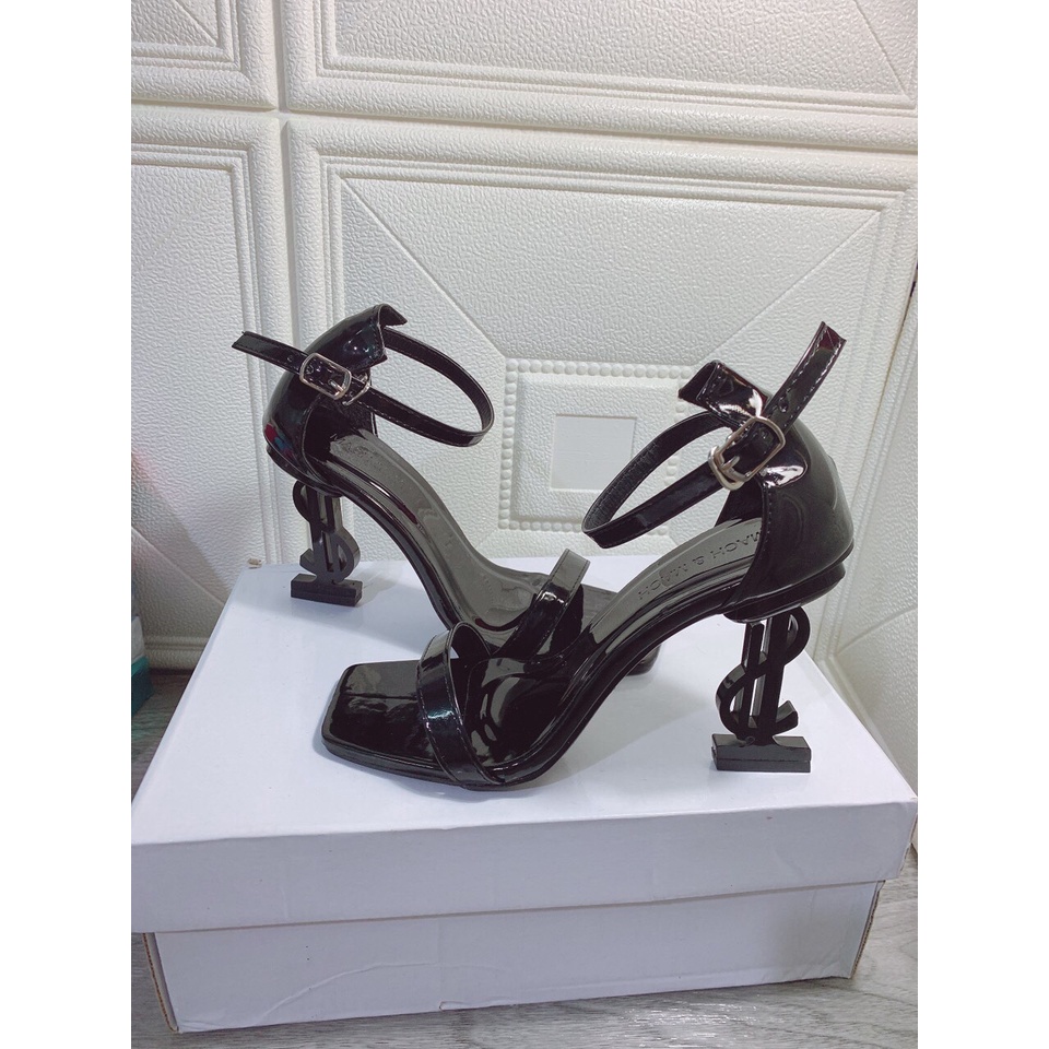 Giày cao gót nữ chữ ysl, sandal quai ngang nữ cao gót 9p ,guốc cao gót chữ S đi tiệc,học sinh đi học HỔ STORE79
