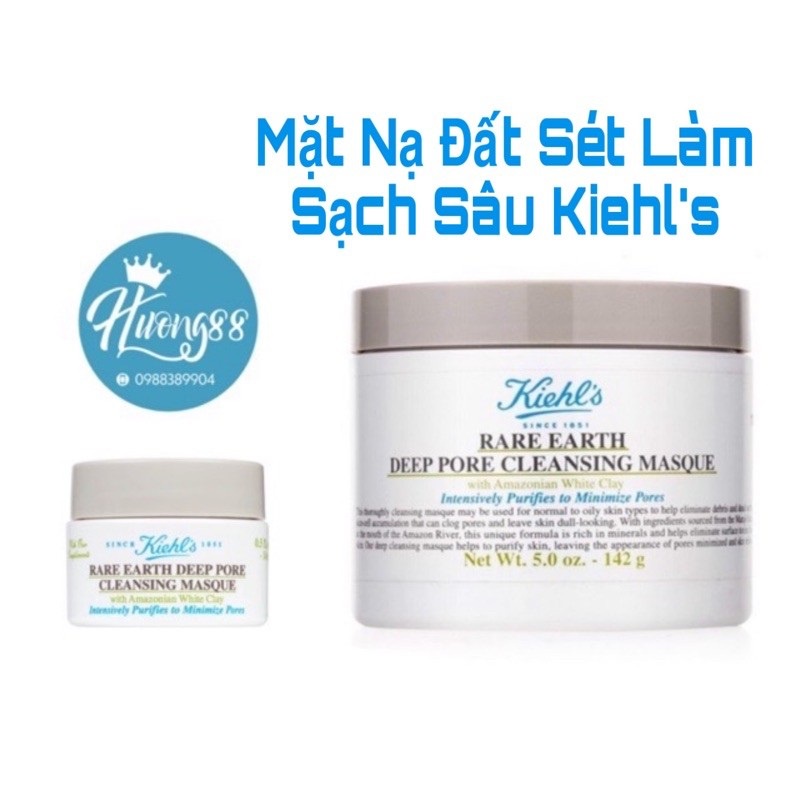 Mặt Nạ Đất Sét Kiehl s Làm Sạch Sâu Se Khít Lỗ Chân Lông - giảm mụn đầu đen