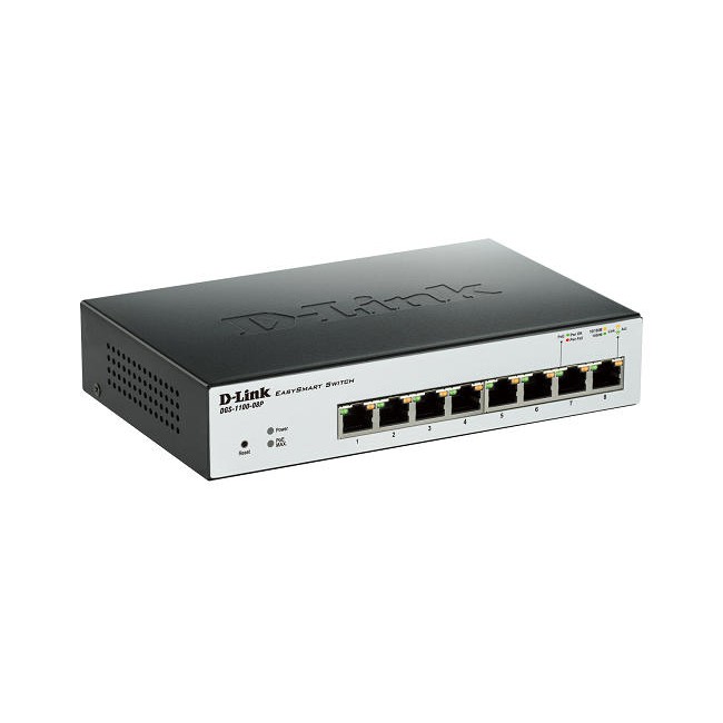 Bộ chia D-Link DGS-1100-08p EasySmart 8-Port Gigabit PoE Switch