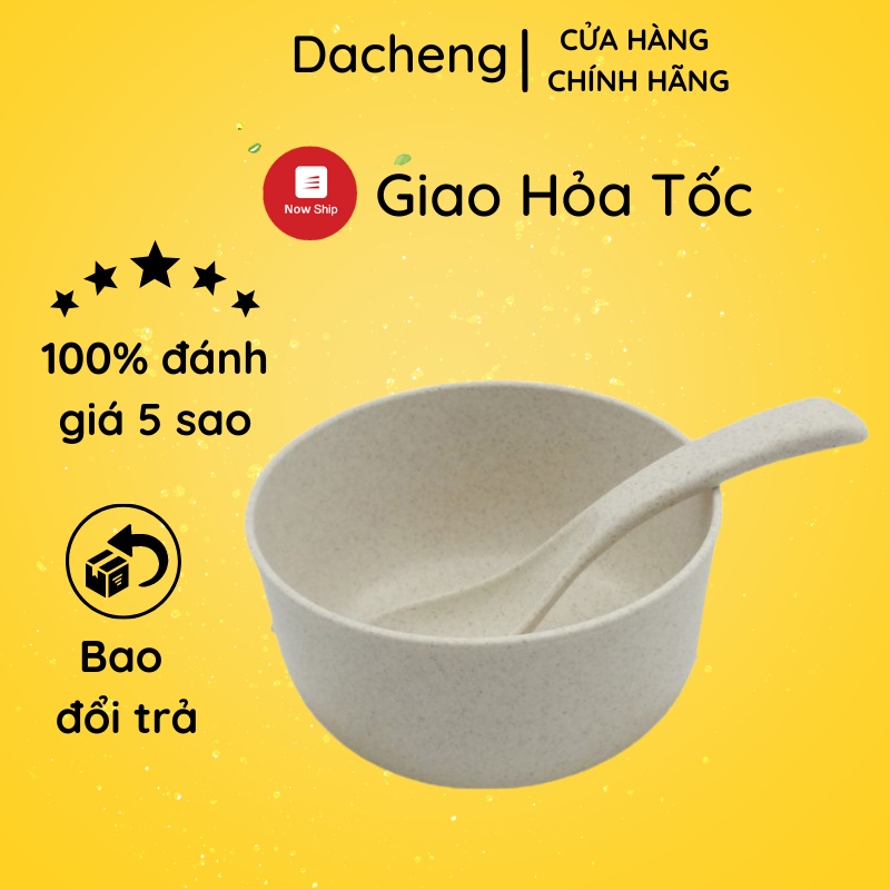 Bộ chén muỗng yến mạch ăn ngũ cốc giảm cân màu trắng| Dacheng Food