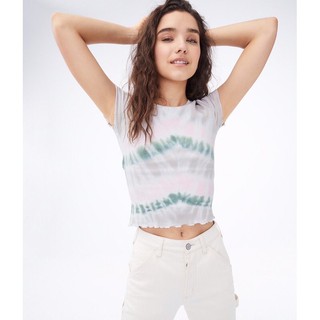 Áo thun gân cuốn biên dáng croptop vnxk hiệu AERo