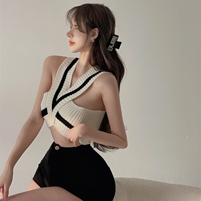 Áo Hai Dây Dệt Kim Thời Trang Mùa Hè Quyến Rũ Dễ Phối Đồ Cho Nữ