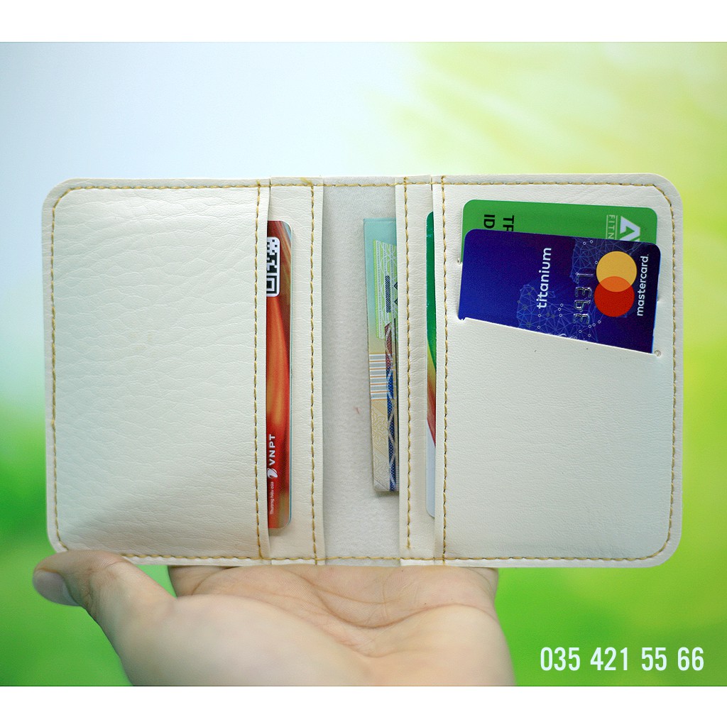 Ví da mini nhỏ gọn, da PU cao cấp, Đựng thẻ ngân hàng, card visit, tiền.. nhỏ gọn, nhiều ngăn [SEN 2]