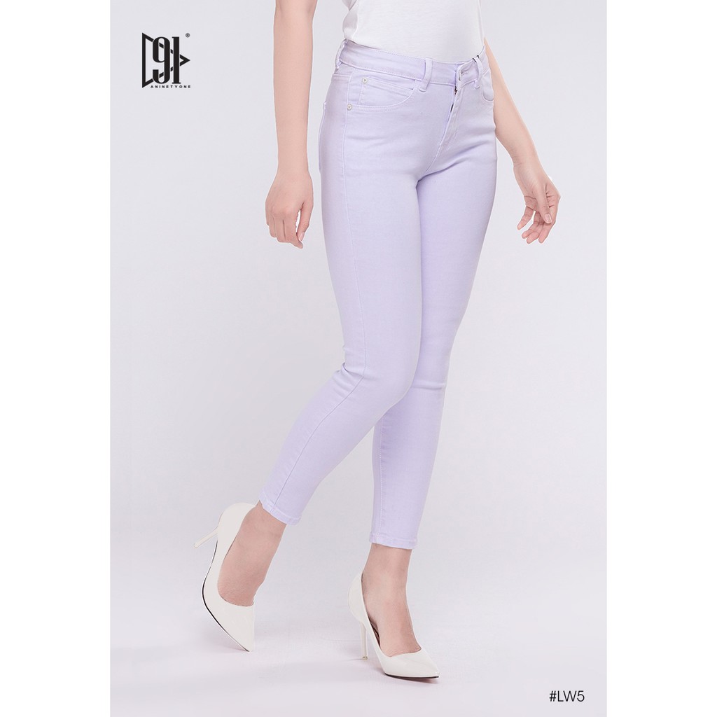 91 ANINETYONE - Quần Jeans Nữ Skinny LW005 (Tím nhạt)