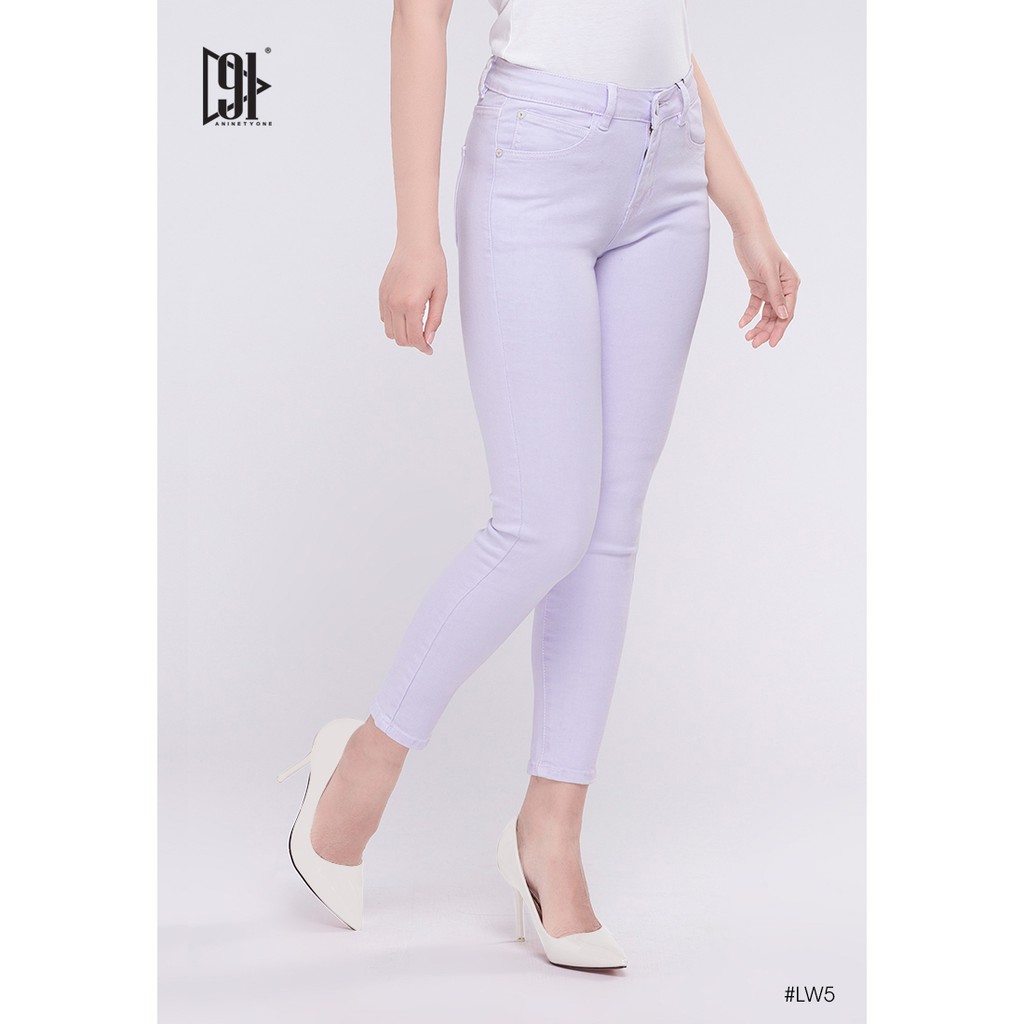 91 ANINETYONE - Quần Jeans Nữ Skinny LW005 (Tím nhạt)