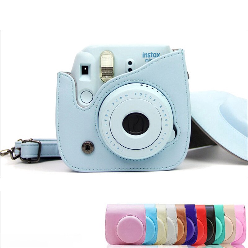 Shoulder Camera Fashion Protective Case For Fujifilm Polaroid Mini 8 8+ 9 Instax Pu Leather Film Camera Bag Pouch Cases