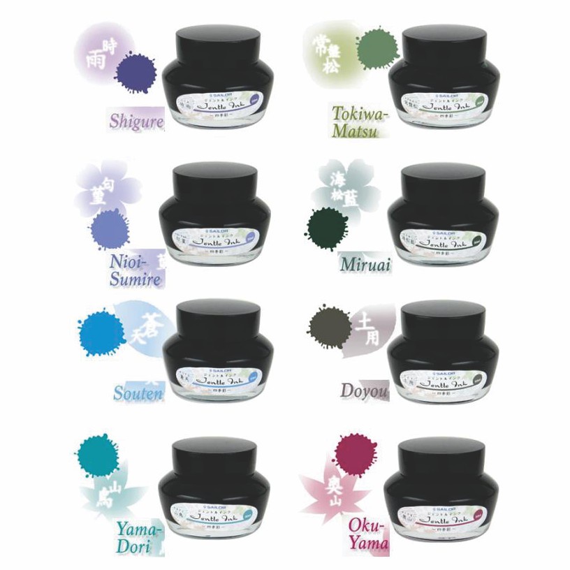 Mực bút máy Sailor Bút mài Thầy Ánh cao cấp 8 màu không lắng cặn 10ml 50ml