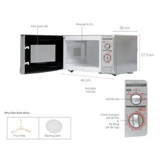 (Chỉ giao HCM) Lò vi sóng SHARP 22 lít R-21A1(S)VN