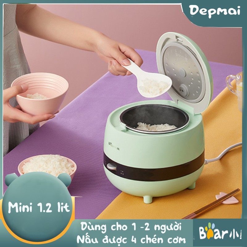 Nồi cơm mini dùng 1.2 người , độc thân, sinh viên học sinh , nấu cháo , ninh , hầm soup