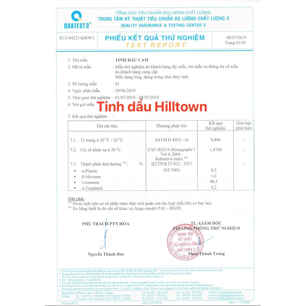 Tinh dầu vỏ cam HILLTOWN hỗ trợ làm đẹp da, giảm nếp nhăn, giảm stress căng thẳng, dung tích 5ml-10ml hạn sử dụng 2 năm