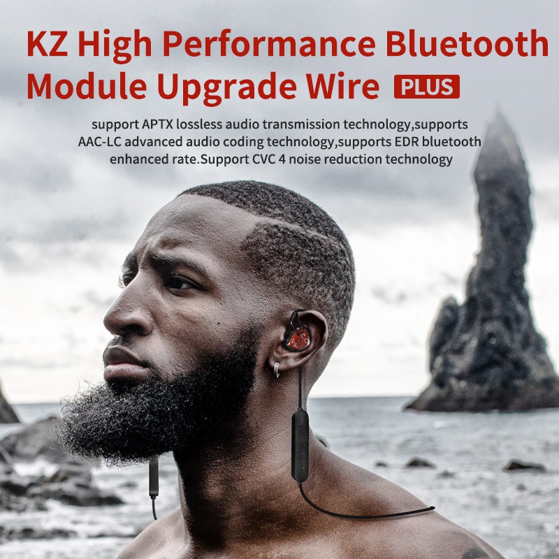 FAAEAL Waterproof Aptx Bluetooth Module Wireless Upgrade Cable 0.75mm  Replacement Earphones Wire For KZ Earphone