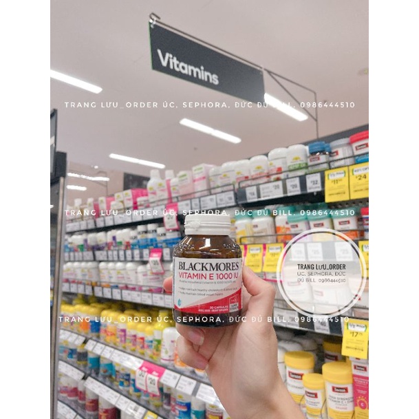 ĐỦ BILL - Vitamin E tự nhiên Blackmores Natural E 1000 lọ 30 viên