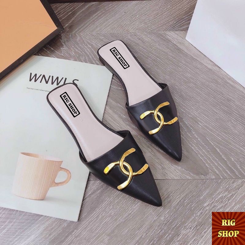 [FORM RỘNG - LÙI 1 SIZE] GIÀY SỤC MŨI NHỌN KHÓA CHỮ X THANH LỊCH SANG TRỌNG - A35