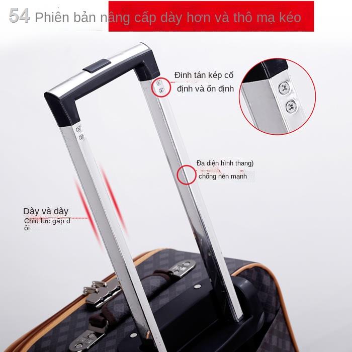 （Hộp kéo）Vali công suất lớn nam phổ thông bánh xe lên máy bay trường hợp đẩy hành lý nữ hộp mật khẩu retro