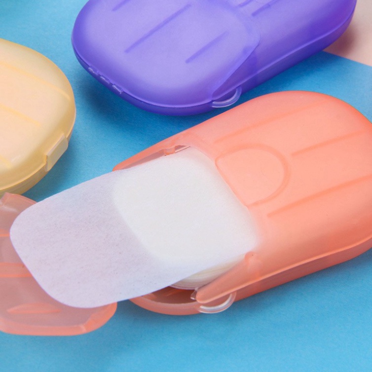 Hộp Xà Bông, Xà Phòng Giấy Khô Rửa Tay Nhỏ Gọn Mang Đi Du Lịch NAVI