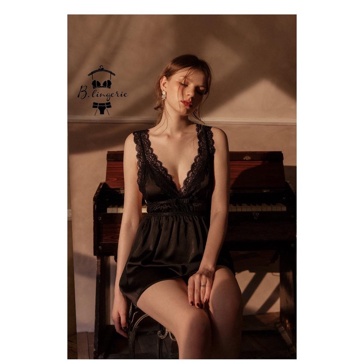 Váy Ngủ Gợi Cảm Cổ Chữ V - B.Lingerie