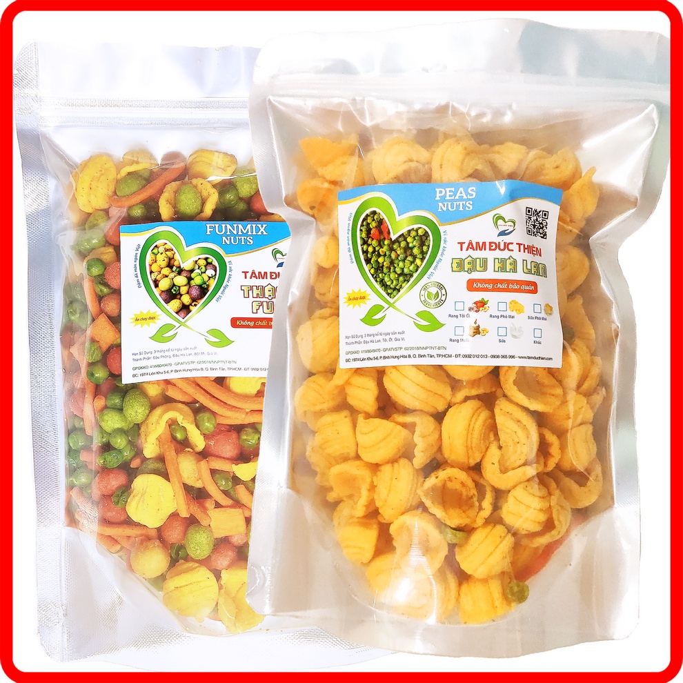 [Mã BMBAU50 giảm 7% đơn 99K] Combo 2 Túi: Thập Cẩm Ngũ Cốc Funmix 405GR và Bánh Vỏ Sò &amp; Đậu Hà Lan 205GR Tâm Đức Thiện