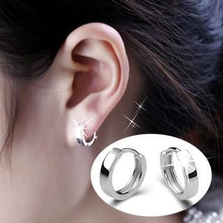Bông tai Nam Nữ bạc 925 Tròn trơn
