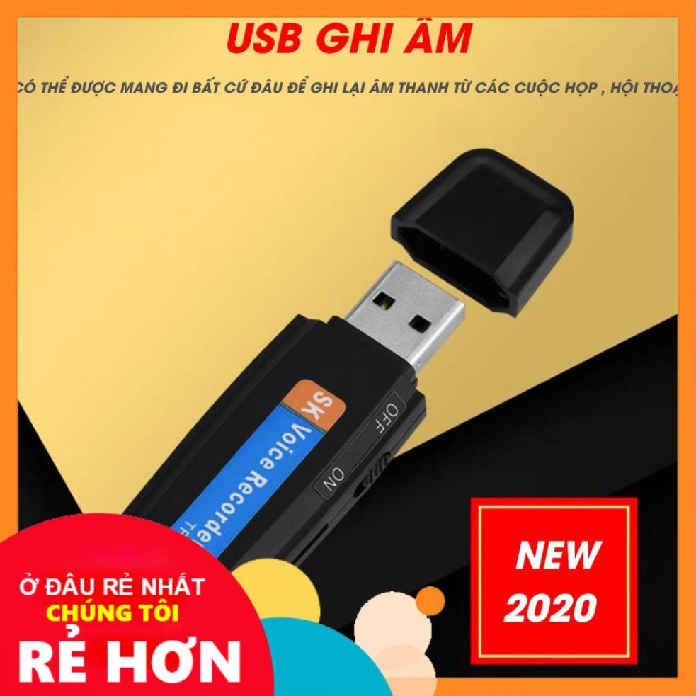 Máy Ghi Âm mini USB Voice Recorder Dung lượng hỗ trợ: 32 GB (Chúng Tôi Rẻ Nhất)