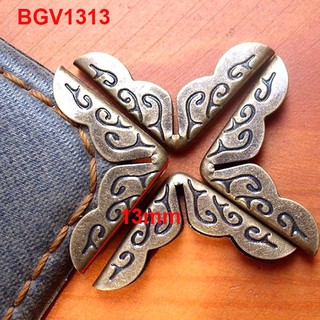 BỊT GÓC VUÔNG HỌA TIẾT - 13*13MM -  túi 20 cái