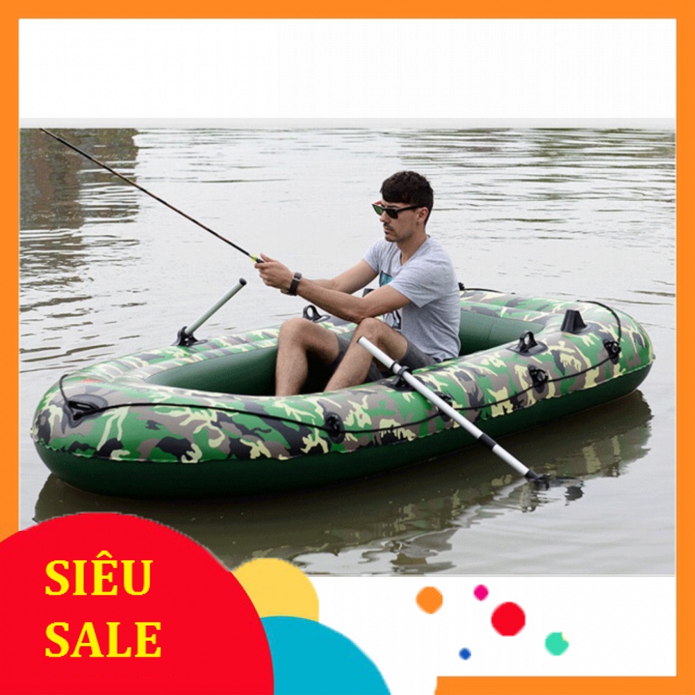 Thuyền hơi cho 2 người lớn chính hãng INTIME YT-097A, xuồng hơi câu cá cỡ lớn