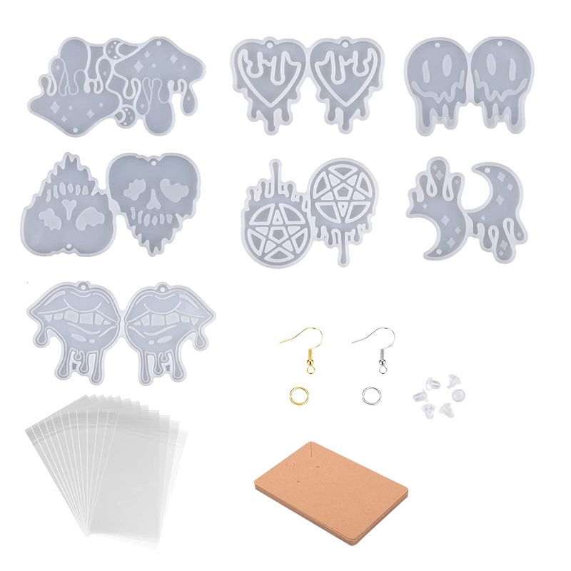 Sa Set 117 Khuôn Làm Bông Tai Bằng Resin Epoxy Độc Đáo DIY