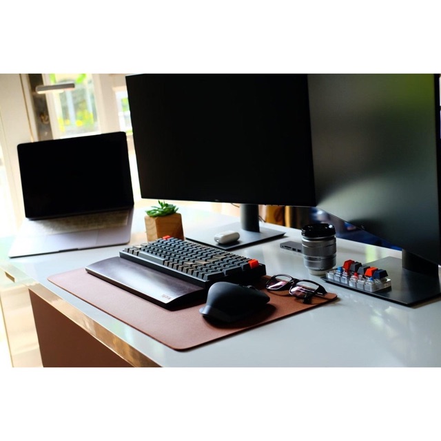 Tấm lót chuột bằng da size lớn 30x60cm chống nước, chống xước
