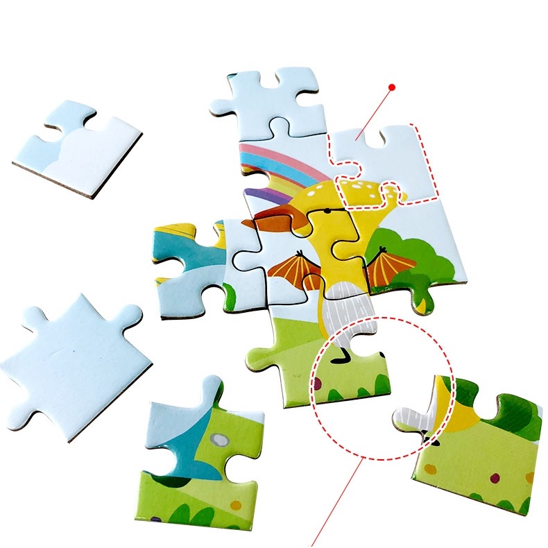 ZHAN QI TOYS Đồ chơi xếp hình 25 mảnh hình động vật/xe hơi/tàu lửa/ theo phương pháp Montessori Alat Belajar cho trẻ em