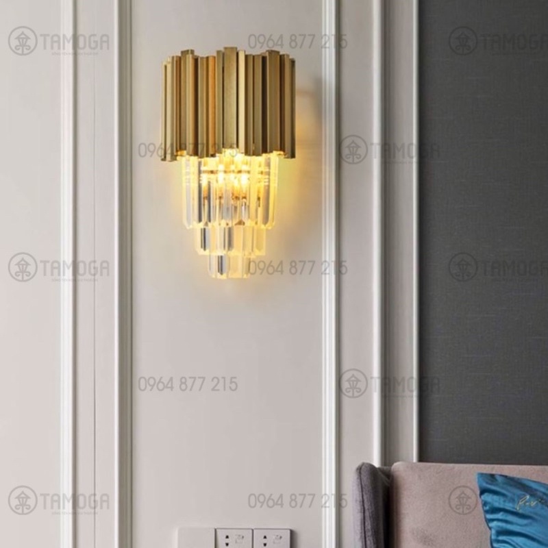 Đèn ốp tường, đèn tường trang trí pha lê 0609