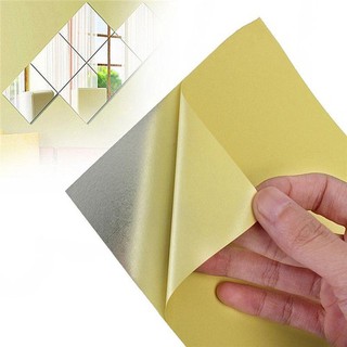 Set 16 miếng gương dẻo dán tường