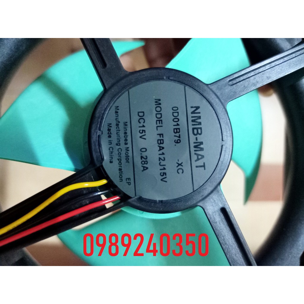 Quạt tủ lạnh DC15V - 3 dây (hình vuông 12,5x12,5cm)