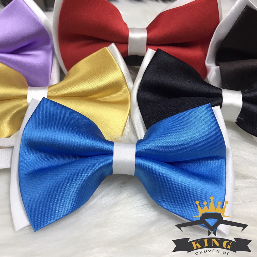 Nơ đeo cổ nam - chú rể dự tiệc phối màu đơn giãn sang trọng X10