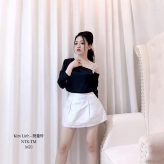 Áo lụa lệch vai