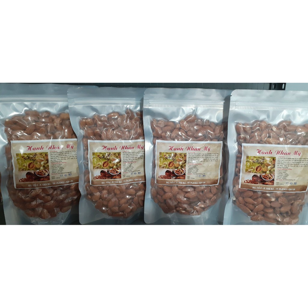 Hạnh nhân Mỹ hạt đã sấy chín chuẩn ngon, sản phẩm bổ dưỡng, tốt cho sức khỏe, hàng nhập khẩu chính hãng