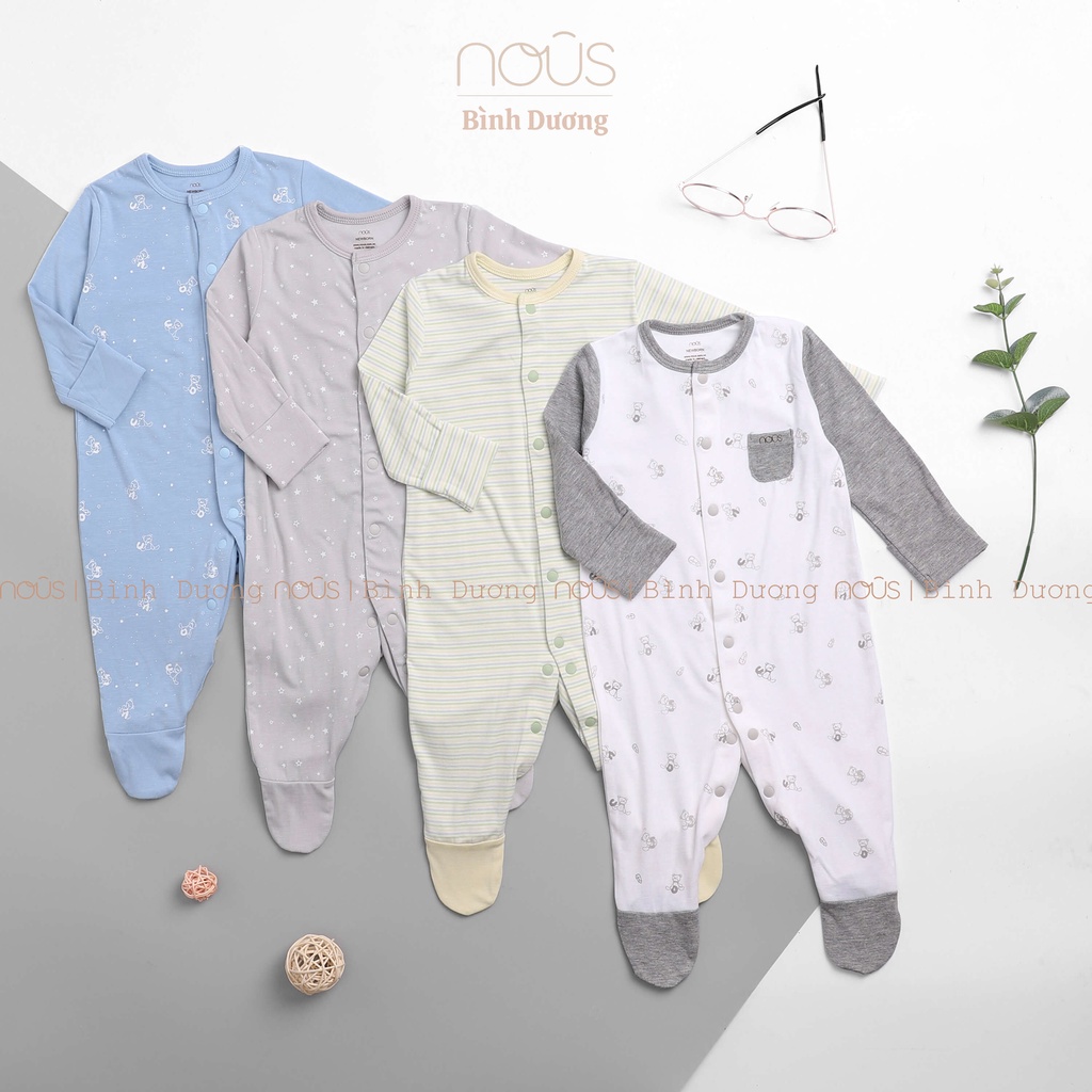 Bộ Bodysuit sơ sinh newborn Nous petit mềm mát, thấm hút tốt đủ màu - Nous Bình Dương - Bipbipstore
