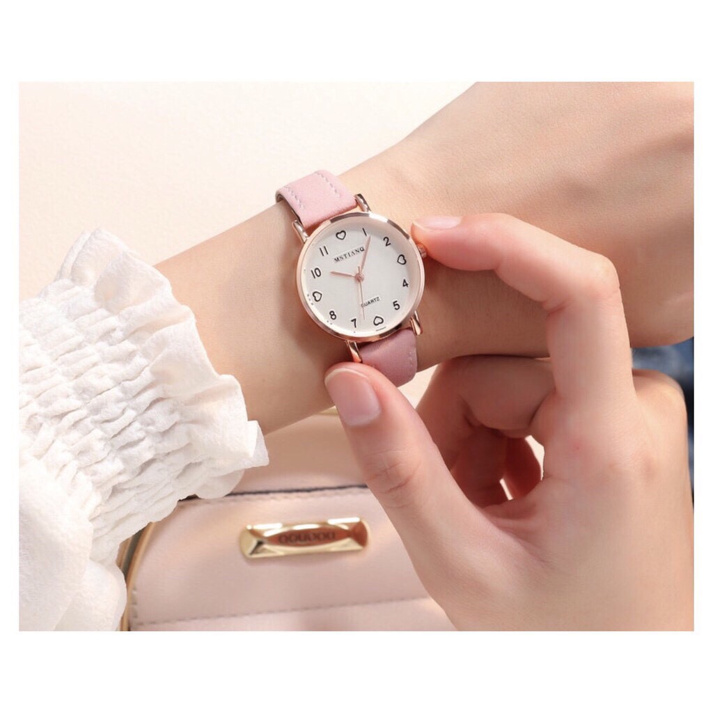 [SIÊU HOT] ĐỒNG HỒ NỮ DÂY DA MSTIANQ PHIÊN BẢN TRÁI TIM HÀNG CỰC ĐẸP | BigBuy360 - bigbuy360.vn