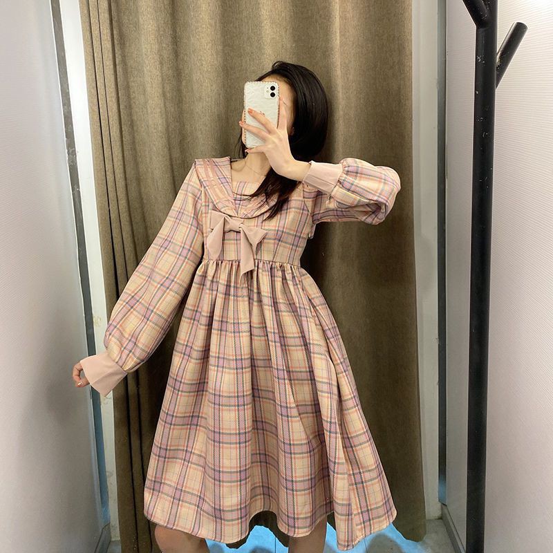 (sẵn)ĐẦM NỮ SINH THỦY THỦ NHẬT BẢN KẺ CARO🎀SHOP RIN SESSHOMARU
