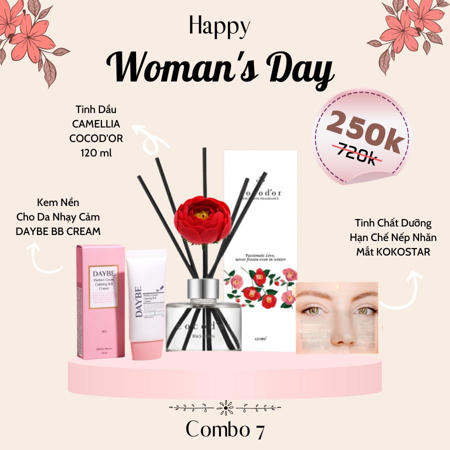 / Woman's Day/ Combo quà tặng dành cho người phụ nữ bạn yêu thương ngày Quốc Tế Phụ Nữ 8-3