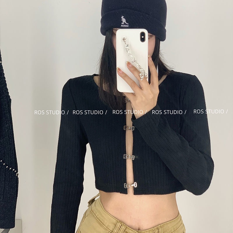 COZOK Bộ Áo Khoác cardigan Dệt Kim Dáng Ngắn + Áo Sát Nách Quyến Rũ Cho Nữ