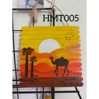 Tranh vẽ tay trên que kem - lạc đà HMT005