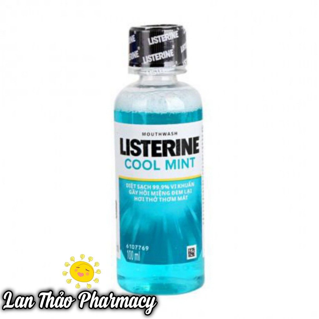 [100ML] Listerine Cool Mint nước súc miệng bạc hà chính hãng