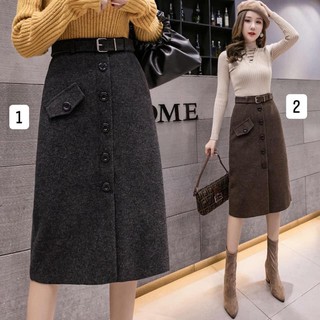[Hàng oder 10-12 ngày] Chân váy dạ công sở (có sẵn màu đen sz M)