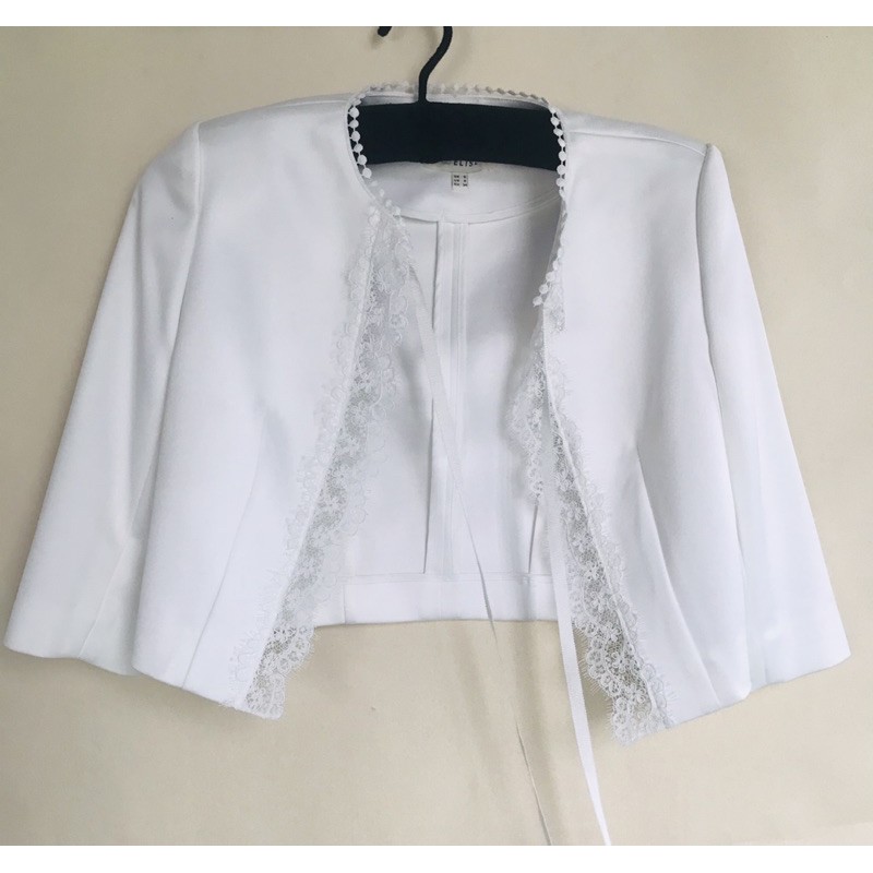 Áo Khoác Elise Trắng sz S