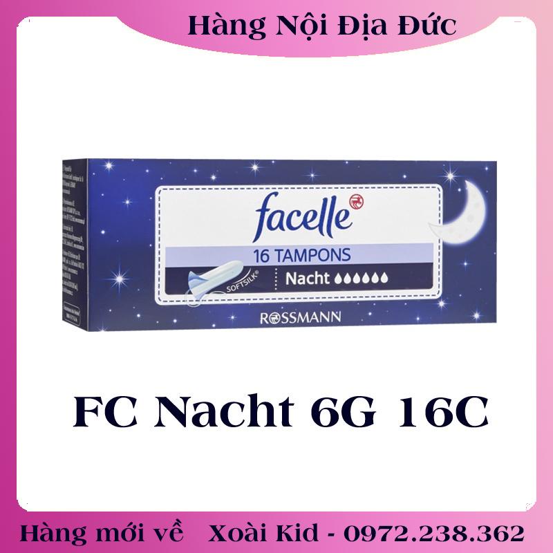 Tampon - Băng vệ sinh Tampon Facelle đầy đủ size chuẩn Đức- DATE MỚI ĐỦ BILL